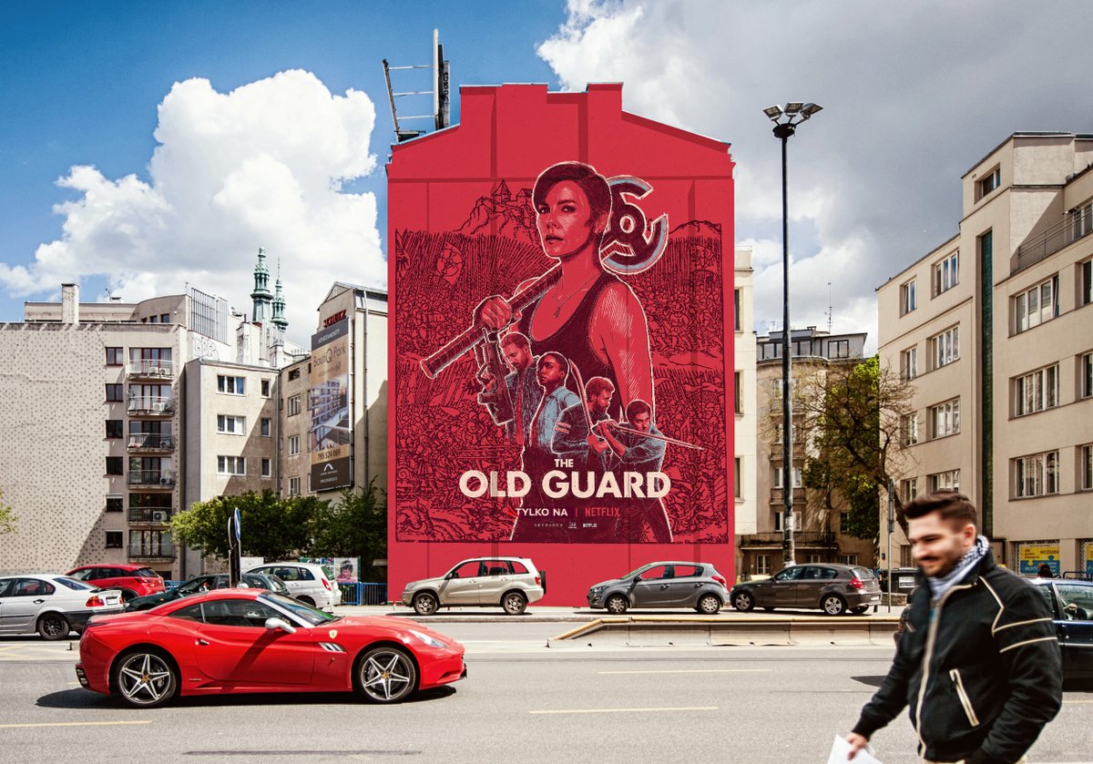 BartoszKosowski's tweet photo. Few more pics of my @oldguardmovie
murals. This one here is located in Warsaw and it’s background was inspired by the old woodcut depicting the Battle of Grunwald also known as the Battle of Žalgiris Photos by Michał Dziurkowski for #GoodlookingStudio #theoldguardart #theoldguard https://t.co/iwPQiLiWdd