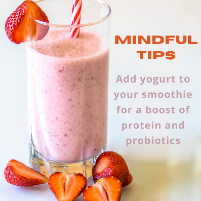 SodexoONU's tweet photo. Make your smoothie more filling &amp; add protein! Protein takes longer for your stomach to break down so it keeps you full for longer.

Plain Greek yogurt is a great addition to smoothies because it not only adds protein, but you get a boost of calcium, vitamin D, and probiotics! https://t.co/7evpDIjXZS