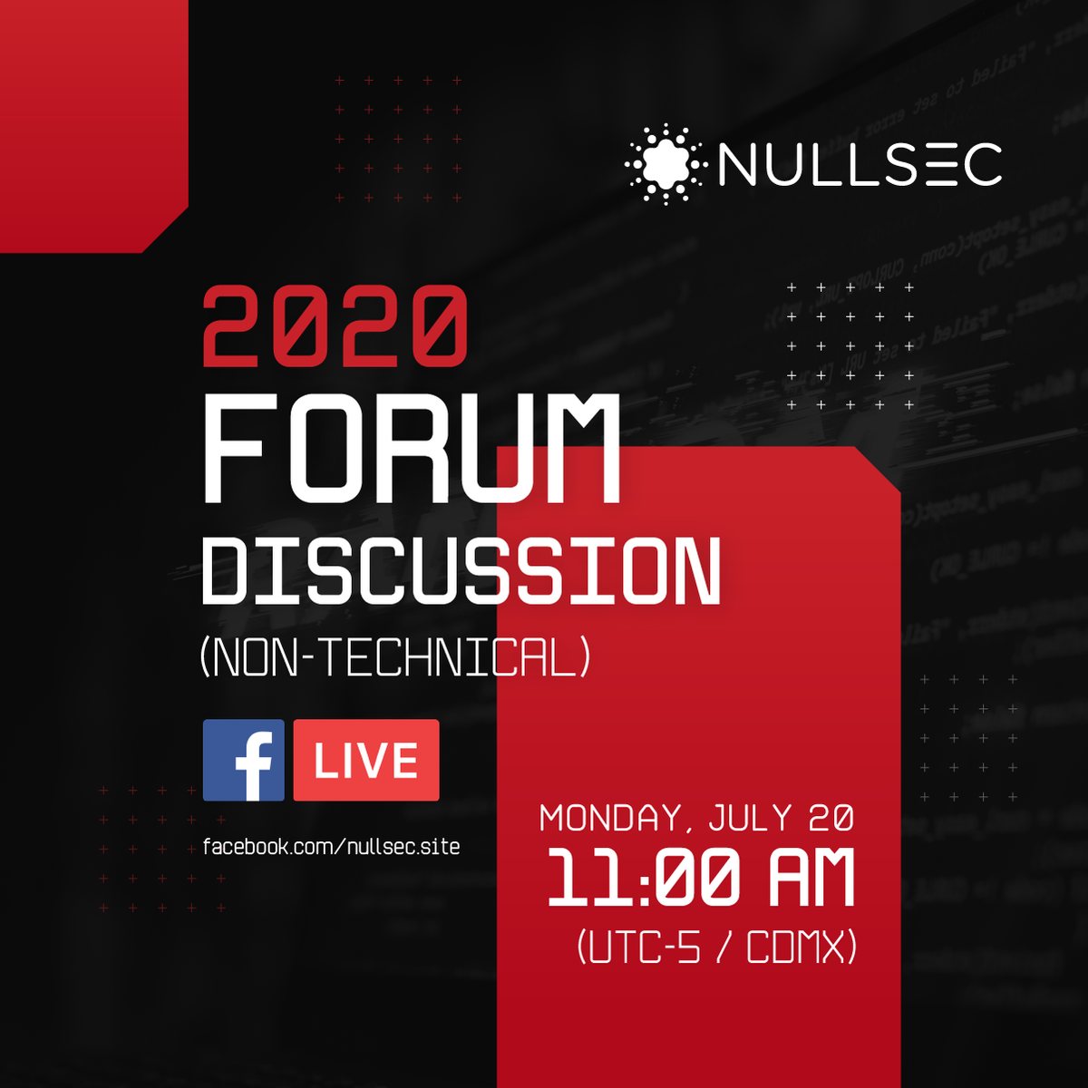 NullSecMX's tweet photo. LIVE NOW:

https://t.co/nng6LSbYpx

#CyberSecurity https://t.co/lqs1KJPO8b
