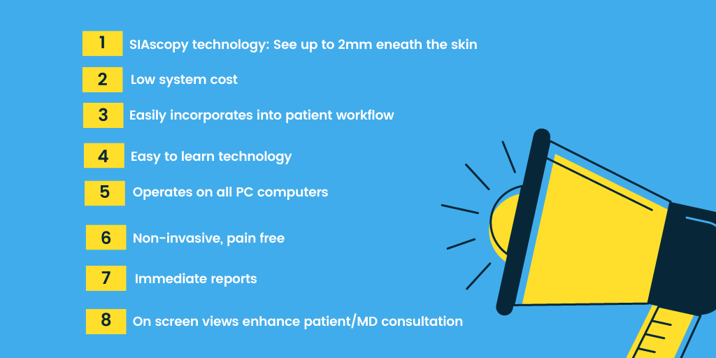 MedXHealthCorp's tweet photo. Some of the benefits of our #skincancer screening technology https://t.co/v5xHUawKRi #Melanoma https://t.co/2J5RXrX0ax