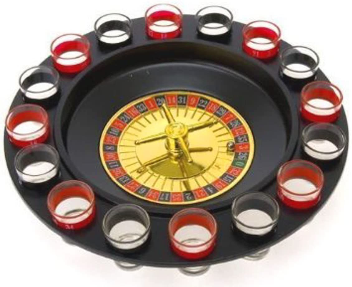 PicsNFlics's tweet image. Spin the wheel, take a shot. Remember, what happens at the playoff game party, stays at the playoff game party! This Roulette Game comes with a roulette wheel, 2 metal balls, and 16 shot glasses. #RouletteWheel #DrinkingGame #DrinkingFun