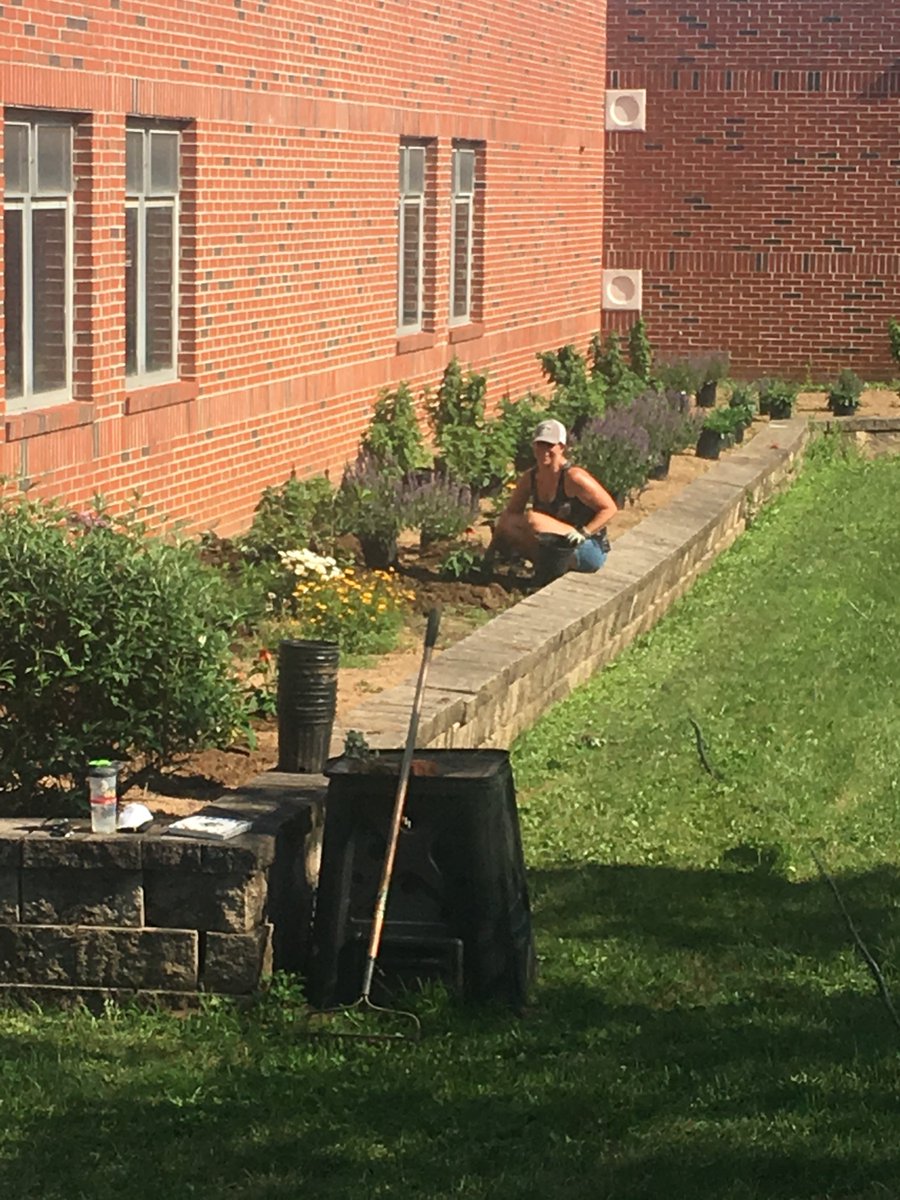 MrsMurr101's tweet photo. UTMS garden is planted! Thank you to Mr. Golden, Hailey, Tyler, and Ms. Spann for all your hard work this morning in the heat. The garden is going to be amazing! #TheU #TigerPride https://t.co/nJblPjuuMZ
