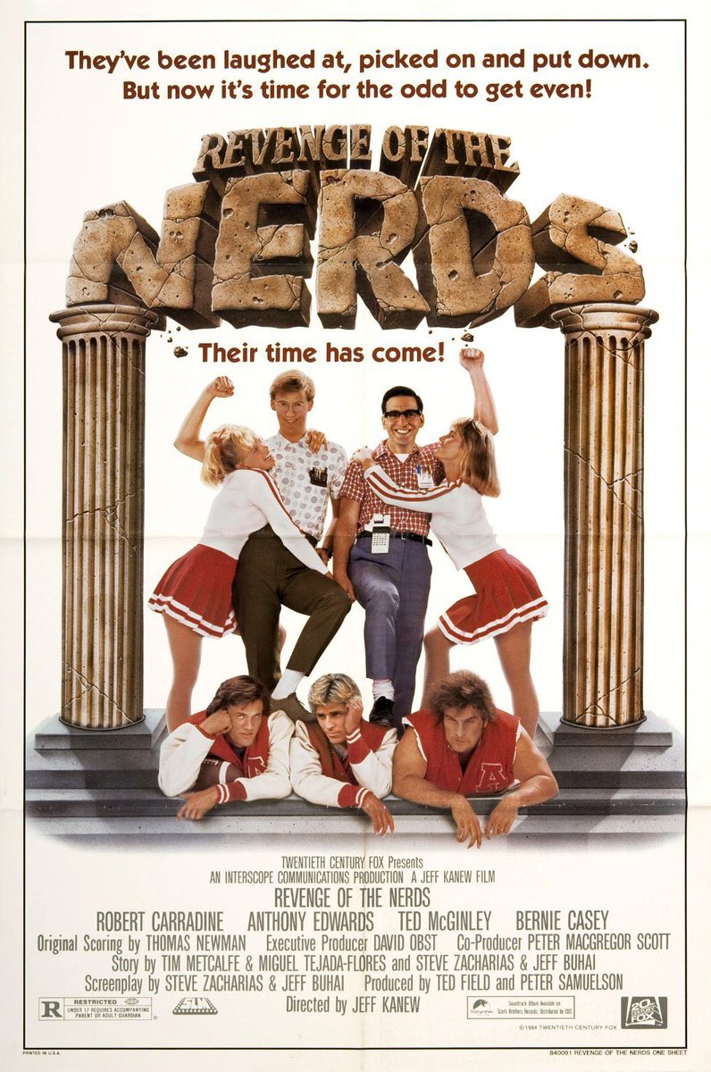 mitchlafon's tweet photo. On This Day - July 20th 1984. Classic era film, Revenge Of The Nerds, hits theaters across North America. As a rock nerd, I can relate. https://t.co/263N4nYfWB