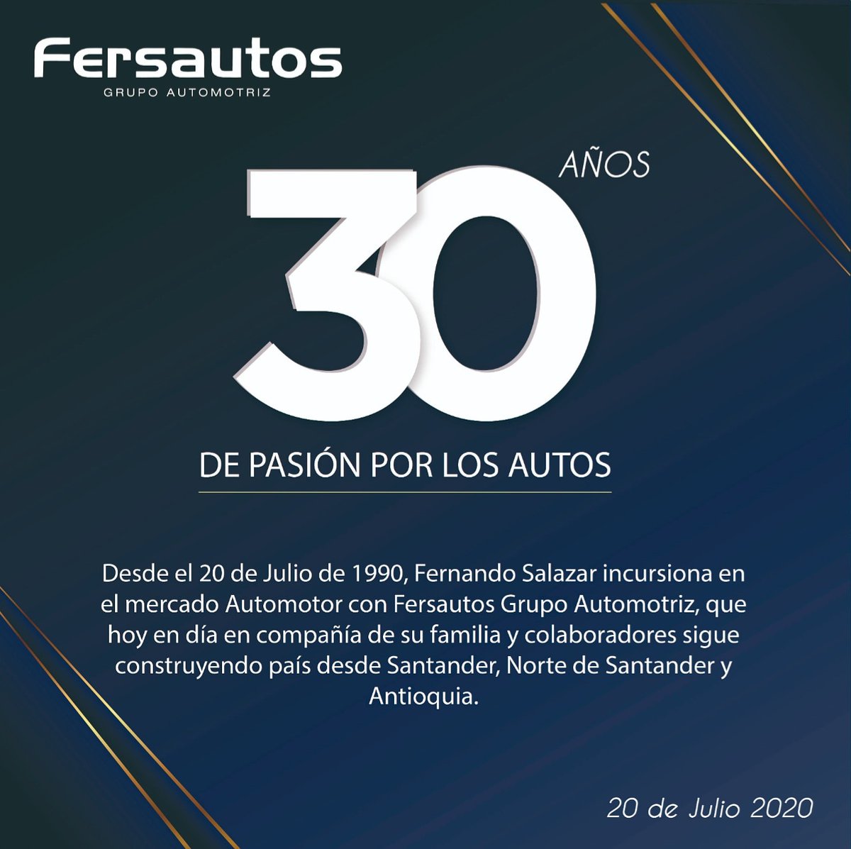 fersautos's tweet photo. 📣Hoy en Fersautos cumplimos 30 años de pasión por los autos 💙. #20Julio https://t.co/qKz90NKuK8