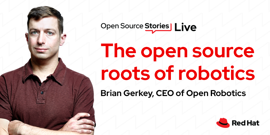 RedHat's tweet photo. How does #opensource software propel the #robotics revolution? Tune in to @OpenRoboticsOrg CEO Brian Gerkey’s #RHSummit talk. https://t.co/KsoKasYSb2 https://t.co/vF3SsFdRM4