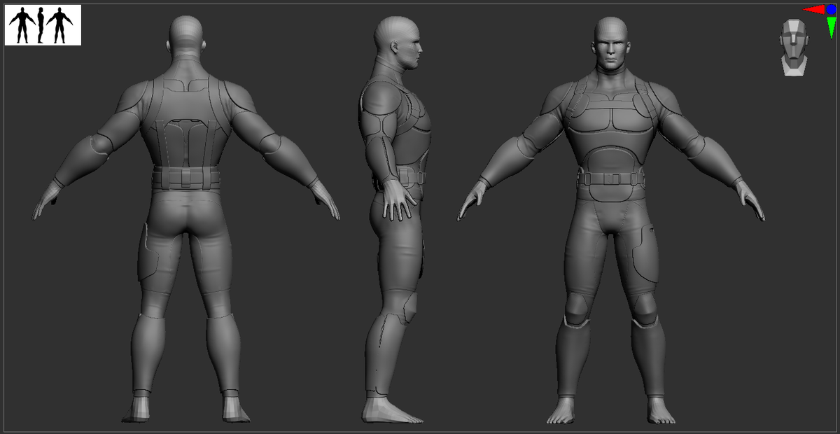 InverseSymmetry's tweet photo. Some behind the scenes on our character development. Working on one of the heros' combat suit. It's still in the block out phase, but It's coming along great!

#zbrush #indiedev #indiegame #gameart #indiegames #3dart #turnbased #superhero #gamedev #strategygame #hero #art #gaming https://t.co/x7tzVKmtD6