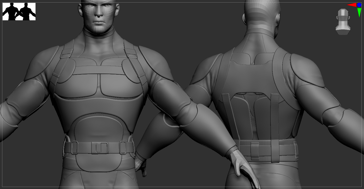 InverseSymmetry's tweet photo. Some behind the scenes on our character development. Working on one of the heros' combat suit. It's still in the block out phase, but It's coming along great!

#zbrush #indiedev #indiegame #gameart #indiegames #3dart #turnbased #superhero #gamedev #strategygame #hero #art #gaming https://t.co/x7tzVKmtD6