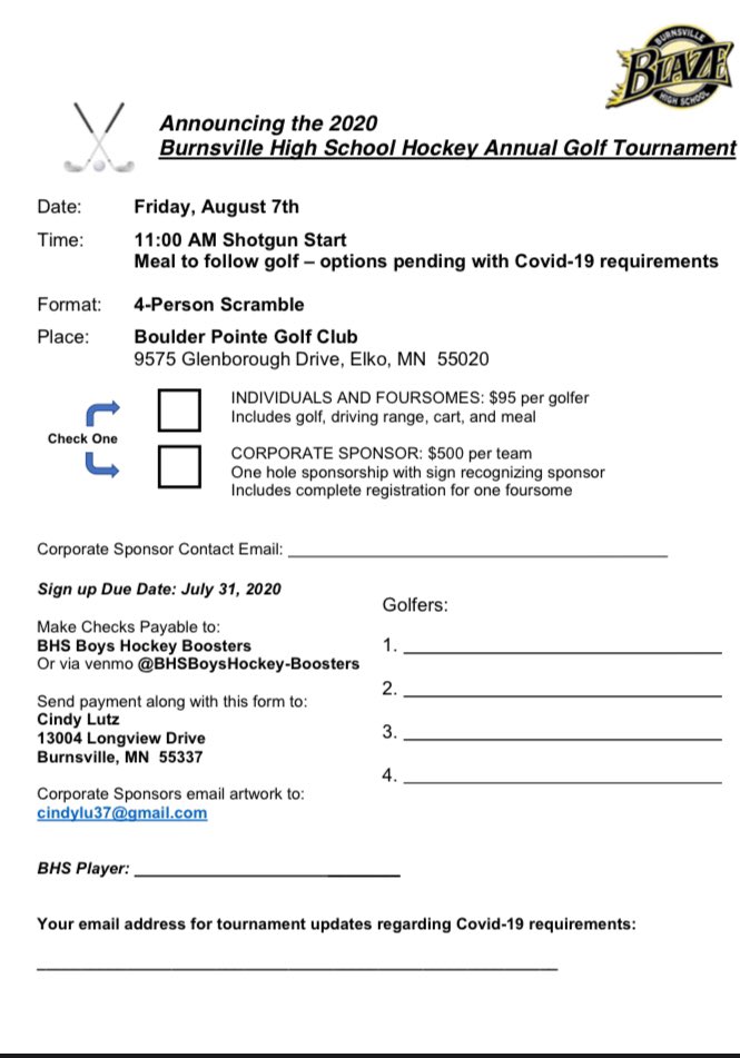 No too late to register for our 2020 golf tournament.