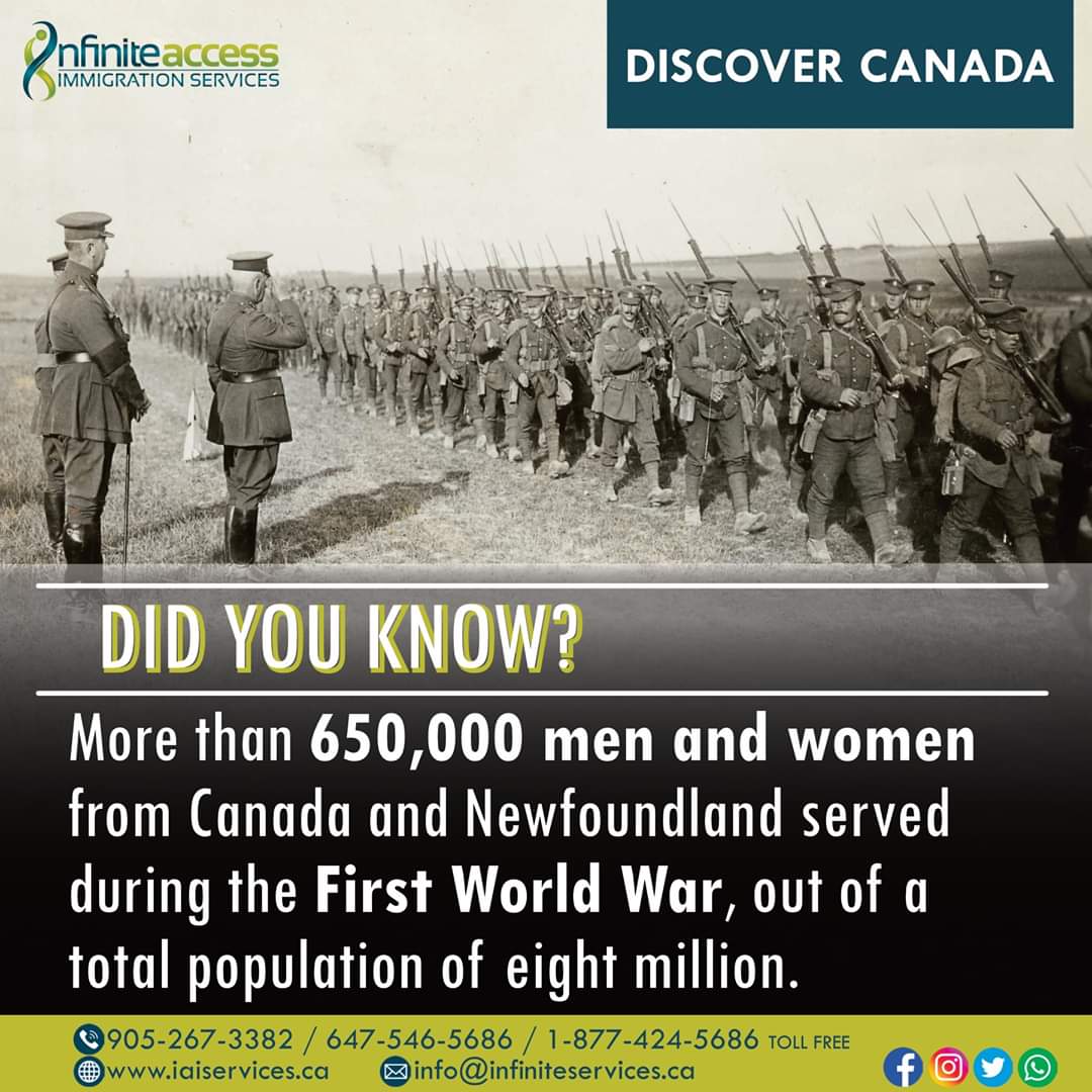 IAIservices's tweet image. The First World War of 1914-1918 came at a very high cost. It was the bloodiest conflict in Canadian history.

#infiniteaccess #infiniteaccessimmigration #immigration #immigrationcanada #immigrationservices #immigrationconsultant #visa #canada #canadian #history #worldwar1