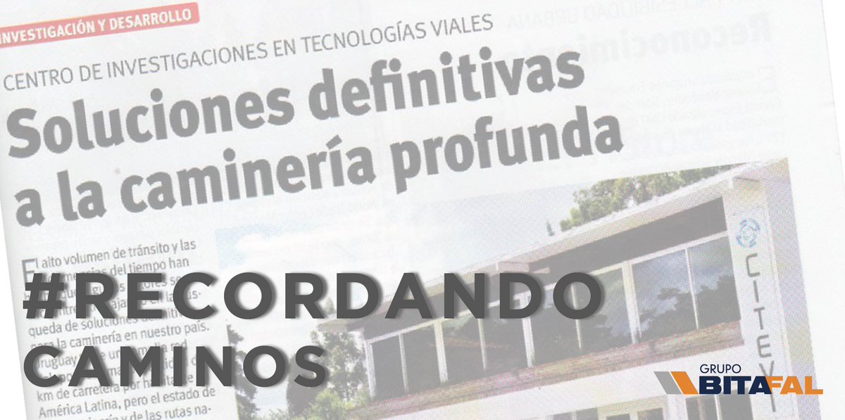 BITAFAL's tweet photo. Gracias a investigaciones de años, hoy contamos con resultados que nos permiten conocer el estado de los suelos y los tratamientos que dan solución definitiva a sus problemas:

https://t.co/qhANN8Rvxa

#Recordandocaminos #CITEVI #Asfalto #Innovación #Desarrollo https://t.co/yQazyOuwfj
