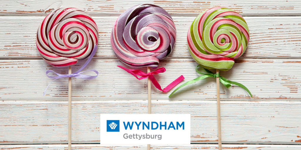 Happy National Lollipop Day!
A "Sweet" time to remind you we are open and ready to welcome you to our hotel.
Book now for great guestroom and meeting room rates. wyndhamgettysburg.com
717-339-0020