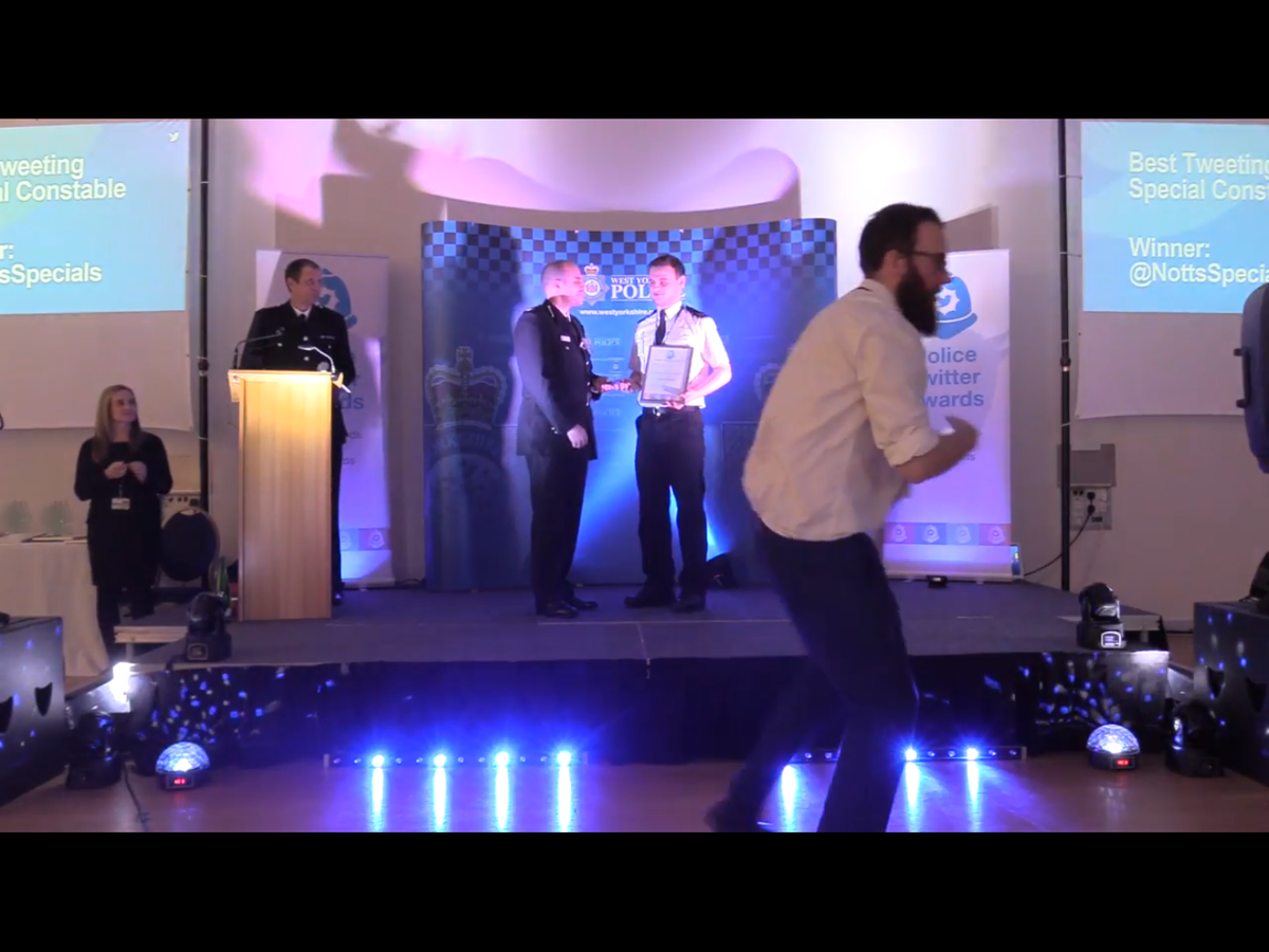 kenworthy39's tweet photo. #UnforgettableMoments in #PolicingHistory :) @NottsSpecials #Poltawards https://t.co/r9X5DguMeP