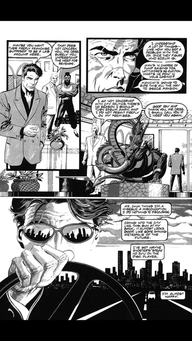 @danyelldraws I think that's just how he works. Even in newer stuff it's always dense. Especially (IMO) when he has room to play. 1996's The Grackle 