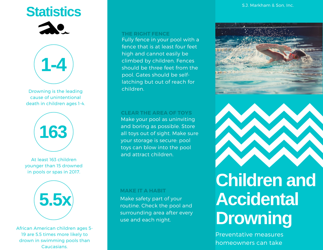 SJ_Markham's tweet photo. If you're a #HomeOwner with a #pool, there are several steps you should take to lower the likelihood of an accident, such as enclosing your pool with a fence that is at least four feet high. #SummerSafety #PoolSafety https://t.co/QjGMATpPIS https://t.co/Eti5NNmTCF