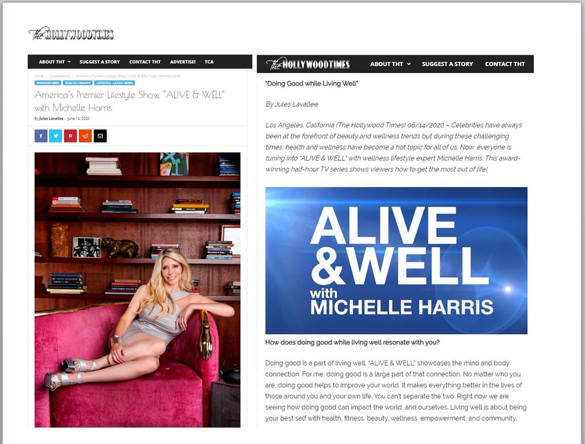ytanetwork's tweet photo. Check it out! Alive &amp; Well with @1MichelleHarris has a great interview in the @hwoodtimes! You can read the full article here 👉👉👉 https://t.co/ZlkfjgmUoU https://t.co/hT6ApUmBd2