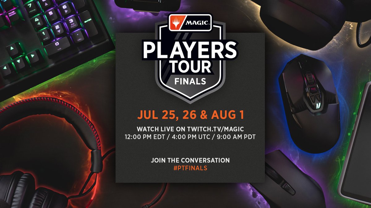 With a $250,000 prize pool and top players from the seven Players Tour events, the Players Tour Finals is the next step on the path to the 2020 Season Grand Finals. 

Two weekends of elite Magic competition.
You don't want to miss a minute of the action.

magic.gg/news/players-t…