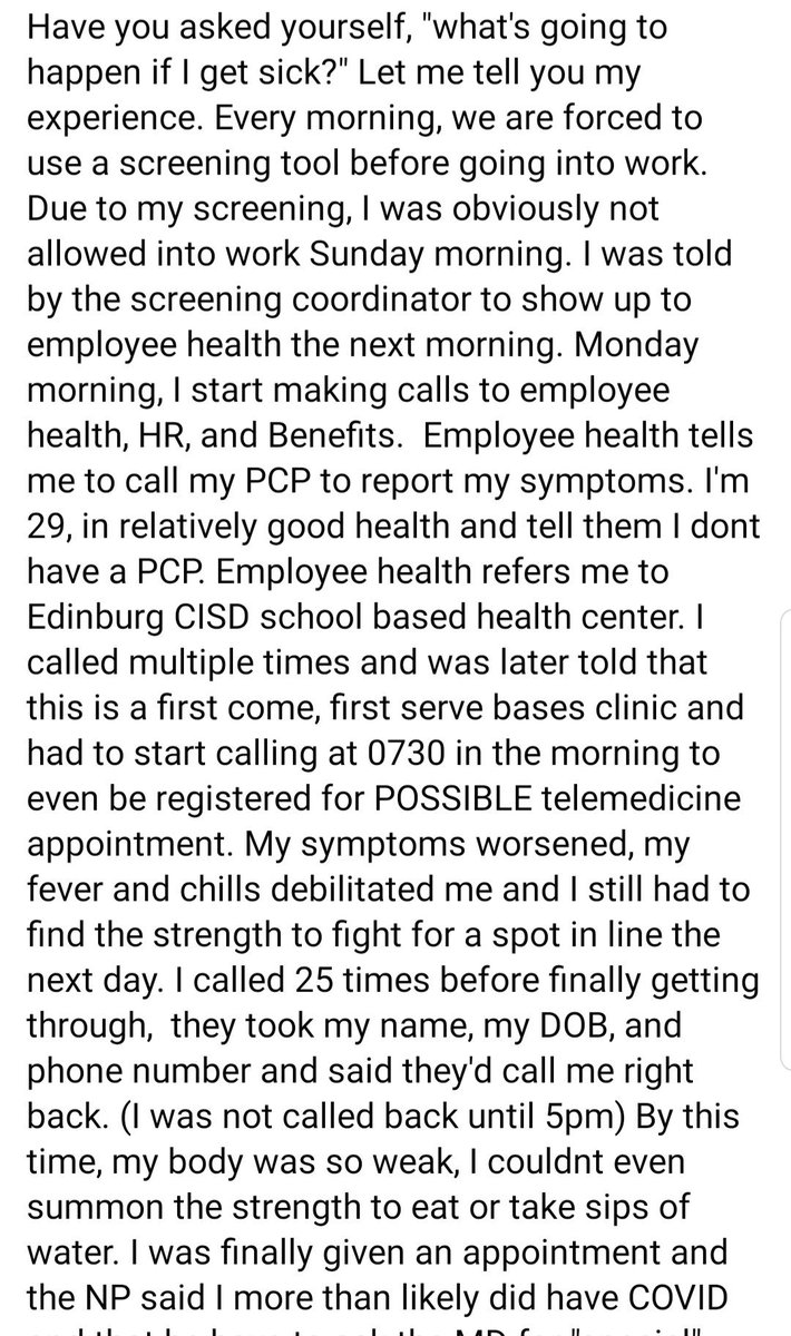 A newly hired nurse who was basically fired for testing positive for covid because she couldn’t use her PTO as sick leave.