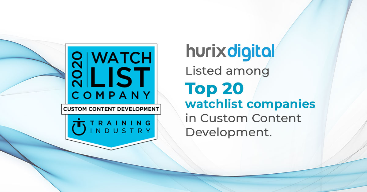 hurix_digital's tweet photo. HurixDigital, a leading provider of digital content solutions for global enterprises, has been listed among the 2020 Custom Content Development Watch List Companies. 

Please read the full article here - https://t.co/pnLaTeCiqf

#eLearning #DigitalContentSolutions #LMS #Hurix https://t.co/XAJ8qRpNqG