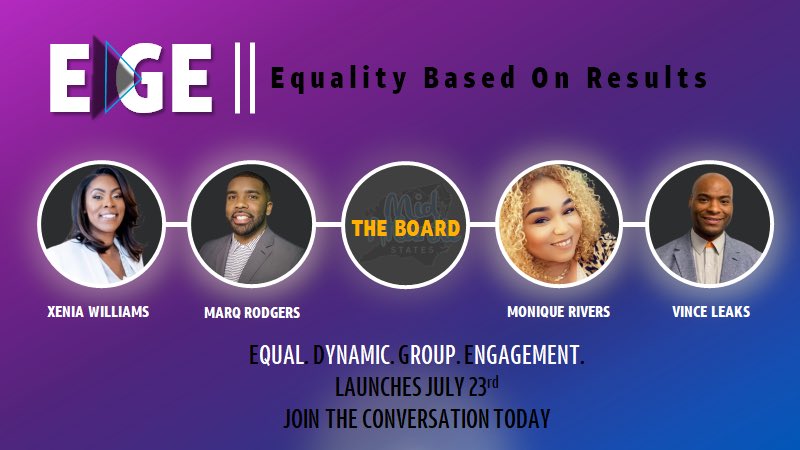 Presenting “EDGE - Equal. Dynamic. Group. Engagement.” Where Equality is Based On Results. Join us by taking this anonymous survey and providing feedback to kickstart our call this Thursday, July 23rd! att.surveymonkey.com/r/7GNZGMW