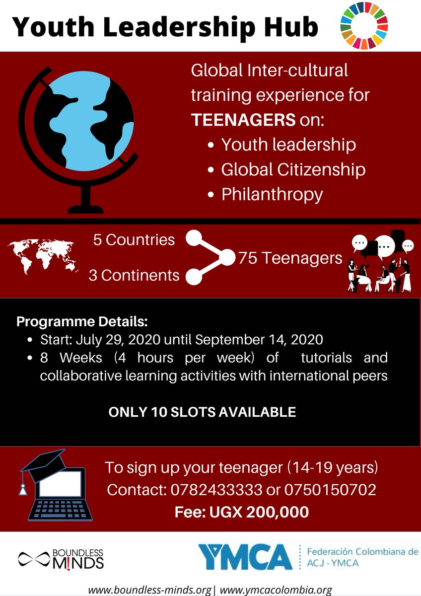 Rukwengye's tweet photo. We've been talking about learning differently. How about this!?
YMCA Colombia is running a  inter-cultural learning experience for teens, and we are supporting the Uganda component.
75 teens. 5 countries. 3 continents. 8 weeks. UGX 200,000.
Sign up your teen.
#ThisIsExciting. https://t.co/trx4bomlGw