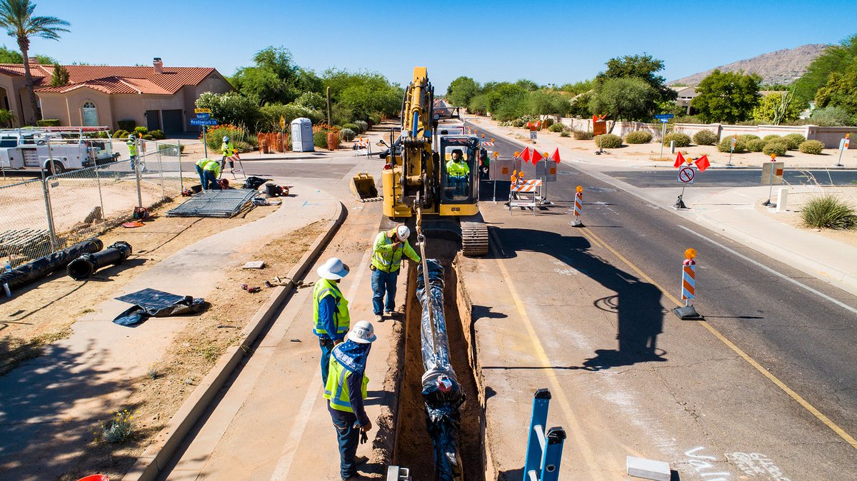 achengardner's tweet image. We are installing more than 4,900 LF of water line on Mockingbird Lane and Indian Bend Road. This project is for the City of Phoenix but is located within the Town of Paradise Valley.
 
@CityofPhoenixAZ @ParadiseVallAZ #achengardner #construction #wetutilities #employeeowned