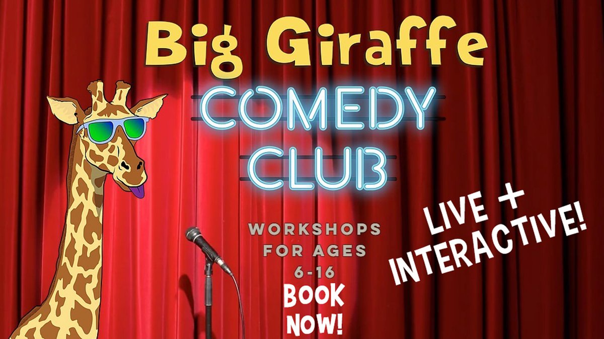Just launched these online comedy workshops for 6-16 year-olds at "Big Giraffe Comedy Club" tomveryzer.com/workshops All July dates 50% off! RT &amp; let's spread some summer holiday happiness!
