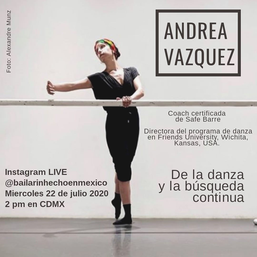 BHMoficial's tweet photo. Este miércoles platicaremos con Andrea Vázquez acerca de la búsqueda continua en la danza y de #safebarre además tiene una propuesta/invitación para todos ustedes ¡No se la pierdan! https://t.co/uK08dozxrD