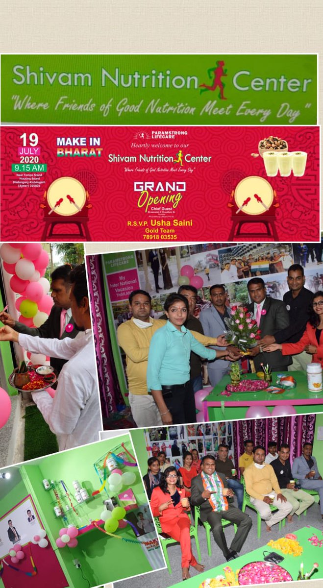 UshaSai37773437's tweet photo. Yesterday my nutrition center had a big opening
#Biggest #thankyou
 #founder  #SEWARAM #JI #Choudhary #sir 
THANKYU 
   #PARAMSTRONG #LIFECARE #opportunity https://t.co/vRbVAy3nFJ