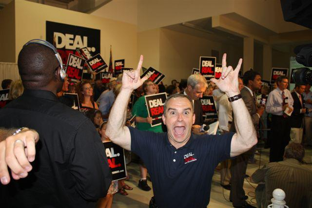 BCRobinsonGA's tweet photo. Today in Georgia history: @NathanDeal finished a distant second in the GOP primary for governor. You know what happened next, but despite my excitement here at our Gainesville party, our chances on July 20, 2010, weren't good. #gapol #DealReal https://t.co/WWxyLHk1is