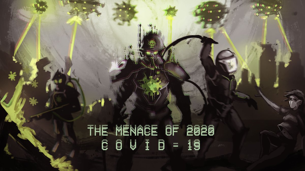 SaiCyPsy's tweet photo. >I Aint even gonna put some text 
Alright First Pic is obligatory Covid 19 art
Second Pic is a Female Blood Elf from Warcraft
Third pic is sketch or....doodle? idk it's a robot

pls retweet, I just drank a beer and idk wtf am I typing

don't drink alcohol when you're alone kiddos https://t.co/Jr2xSXvW3i