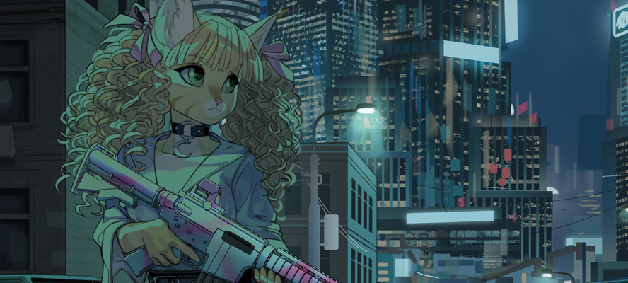 _melloque's tweet image. Commission preview 🌃
Character owner: ~Aria~ on FurAffinity.