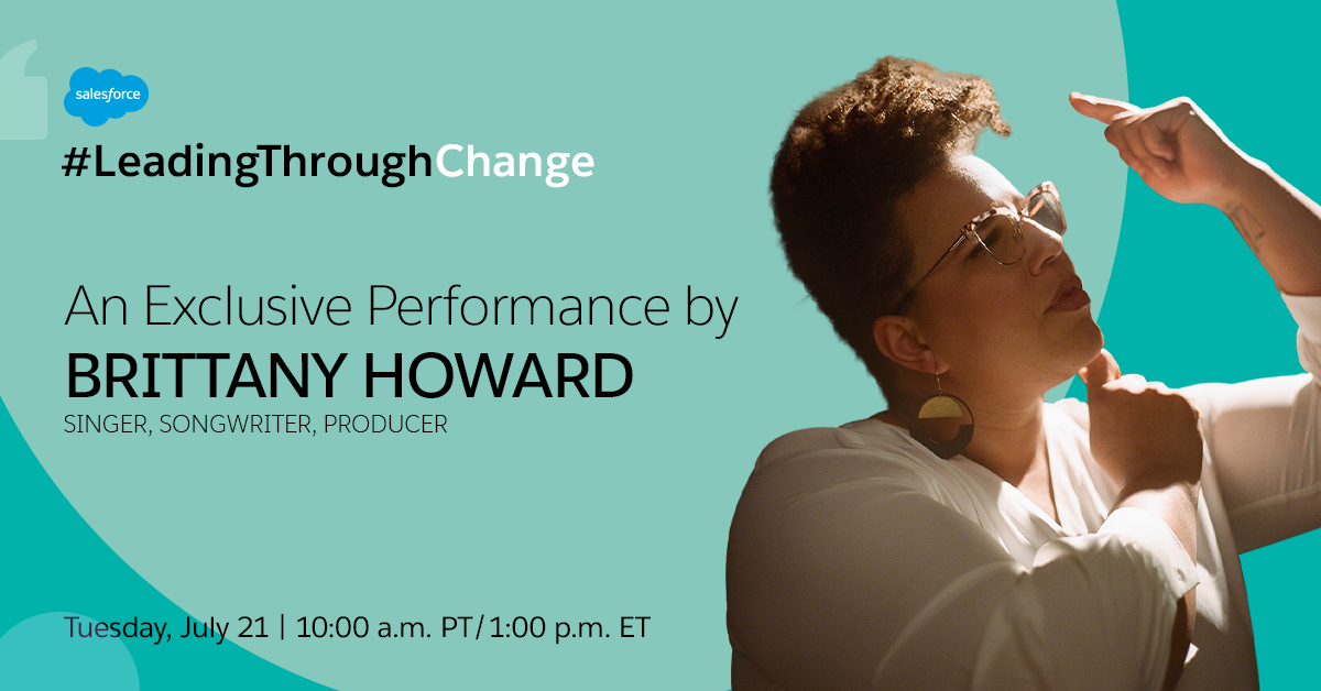 An incredible performance ➕  a special interview from the amazing <a href="/blkfootwhtfoot/">Brittany Howard</a> ✨ 

Tune in to #LeadingThroughChange tomorrow, here: sforce.co/30B69bs