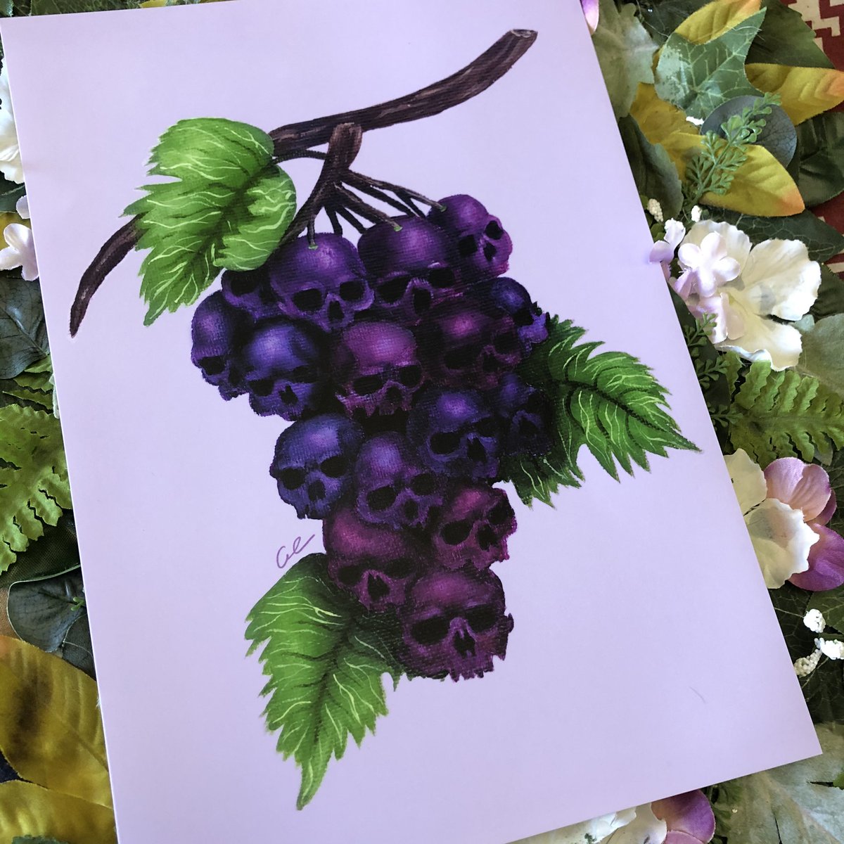 GraceEveArt's tweet photo. 🍇GIVEAWAY!!✨
Win an A4 print of my painting titled “heavenly” 
*This piece is a misprint so is slightly over saturated*

Rules:
✨ Like &amp; RT (not qt rt)
🍇Tag a friend or 2 below
✨Follow me!

Extras:
Follow my Instagram too (link below) 

Ends this Friday 24th 5pm 
Good luck! https://t.co/f03LrNuVPP
