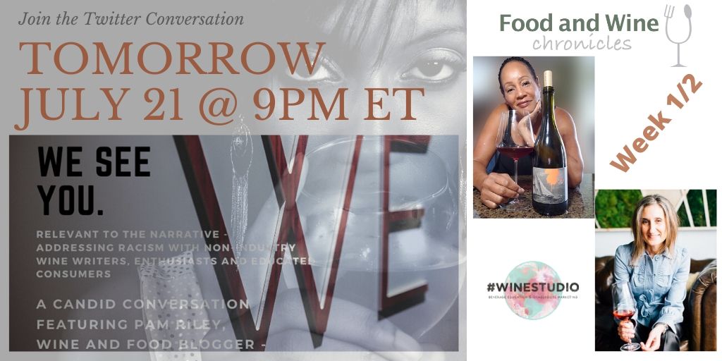 #Interesting, #Informative, #Intriguing! A #winestudio conversation you can't miss. Pam Riley <a href="/FWChronicles/">Food & Wine Chronicles</a>  and Tina Morey @winestudioTINA discuss racism in the wine industry as it pertains specifically to wine bloggers, wine enthusiasts and wine-educated consumers.