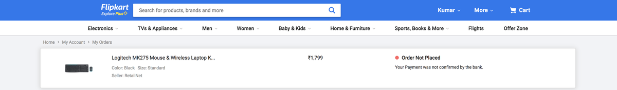 kranandtwts's tweet photo. @flipkartsupport

  The amount has been debited from my account . Can you please confirm if this order is placed or not? 
Order ID - OD119210321151468000 https://t.co/z7cHMytSz0