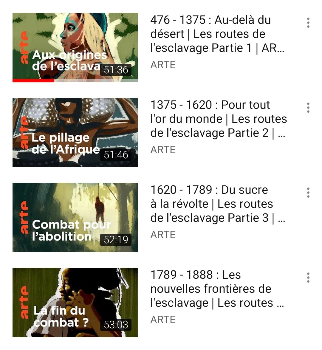 PaolaAudrey's tweet photo. Un énième rappel:
la super série-documentaire "Les routes de l'esclavage" par @ARTEfr est désormais disponible en intégralité et gratuitement sur YouTube.
Faudra pas dire que vous ne saviez pas cette fois 😉
#GetYourKnowledgeUp https://t.co/q8Wa4MJI71