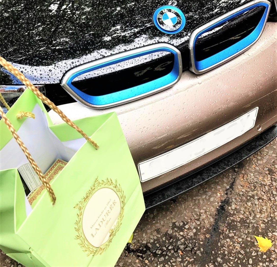 Our customer @iamannasin has been shopping at Ladurée located in Harrods. 
Can anyone guess what flavour macaroons she brought?

#BMWi #BMWi3 #London #Harrods #Macaroons #ElectricCars