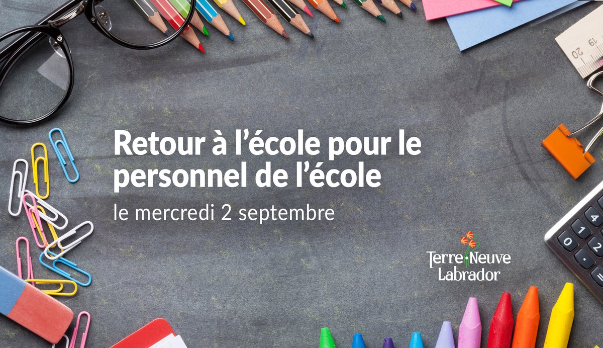 La date de réouverture des écoles de la maternelle à la 12e année pour les directions, le personnel enseignant et les membres du personnel a été changée du mardi 8 septembre au mercredi 2 septembre, afin de permettre un temps d’orientation et de préparation lié aux protocoles