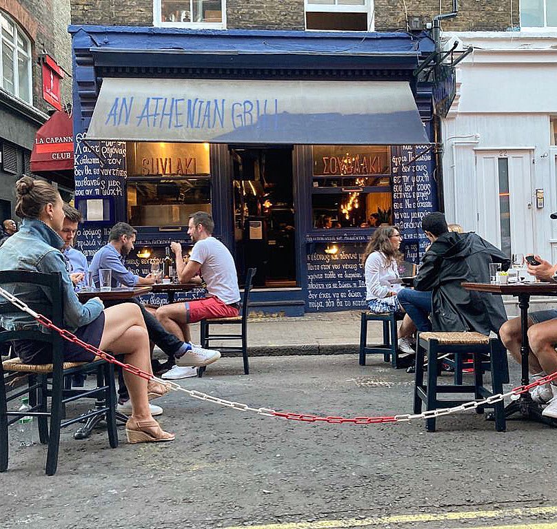 Our Soho restaurant is a cosy beauty so we’ve got outdoor seating for you to enjoy our Greek treats in spacious, safe surroundings. We’ve missed you guys 👍#soho #eatgreek