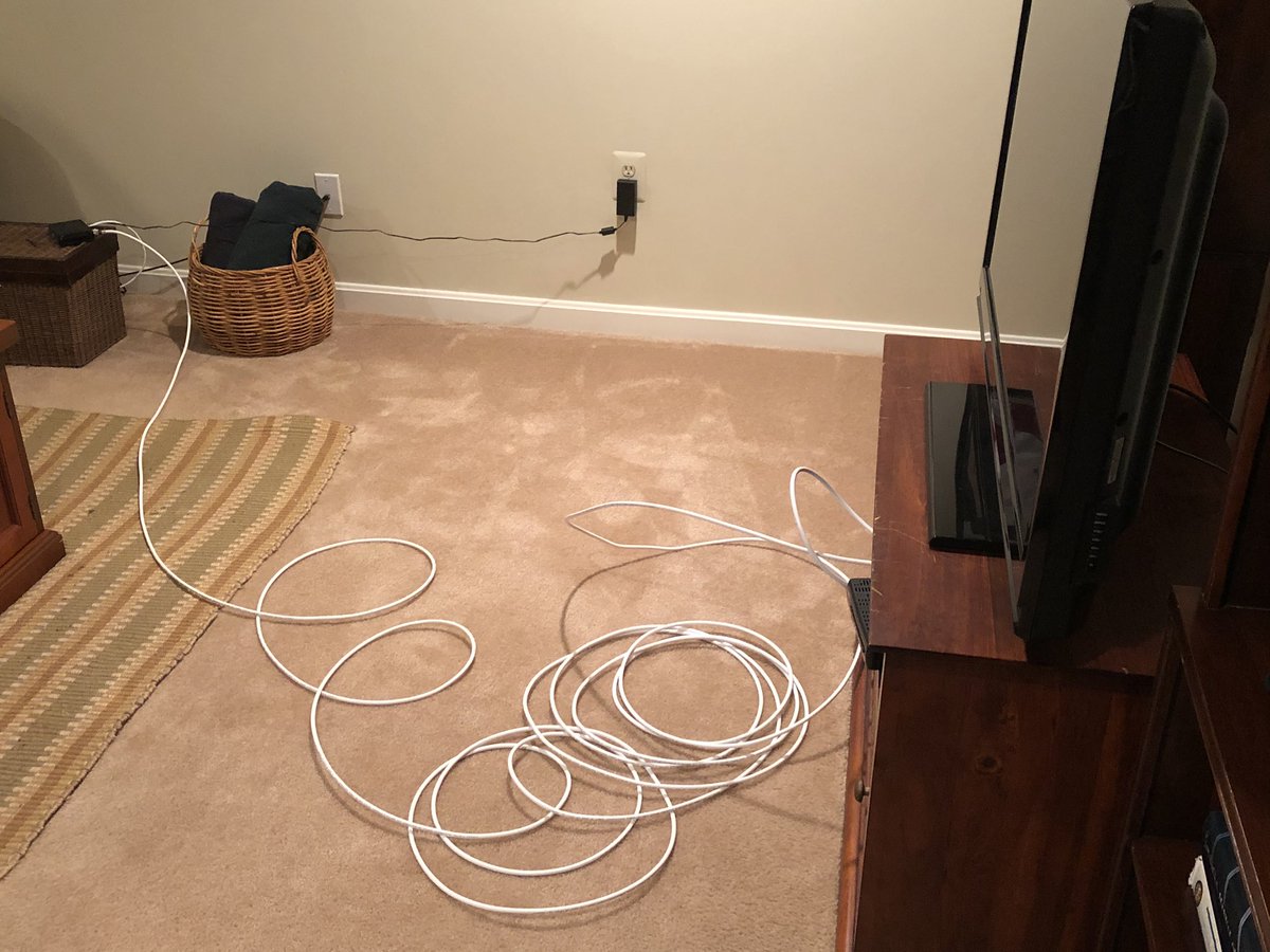 pfeffdaddy67's tweet photo. @dish second installation visit...  trying to upgrade and nothing but problems... tech left to go get another Hopper... never came back and left us with this gem... https://t.co/JKIrAnMWpr