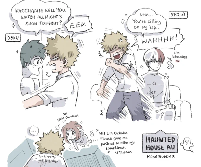 #AUบ้านผีสิง [English Translation]
Katsuki, a university student who happens to rent a room in a haunted house by accident? 