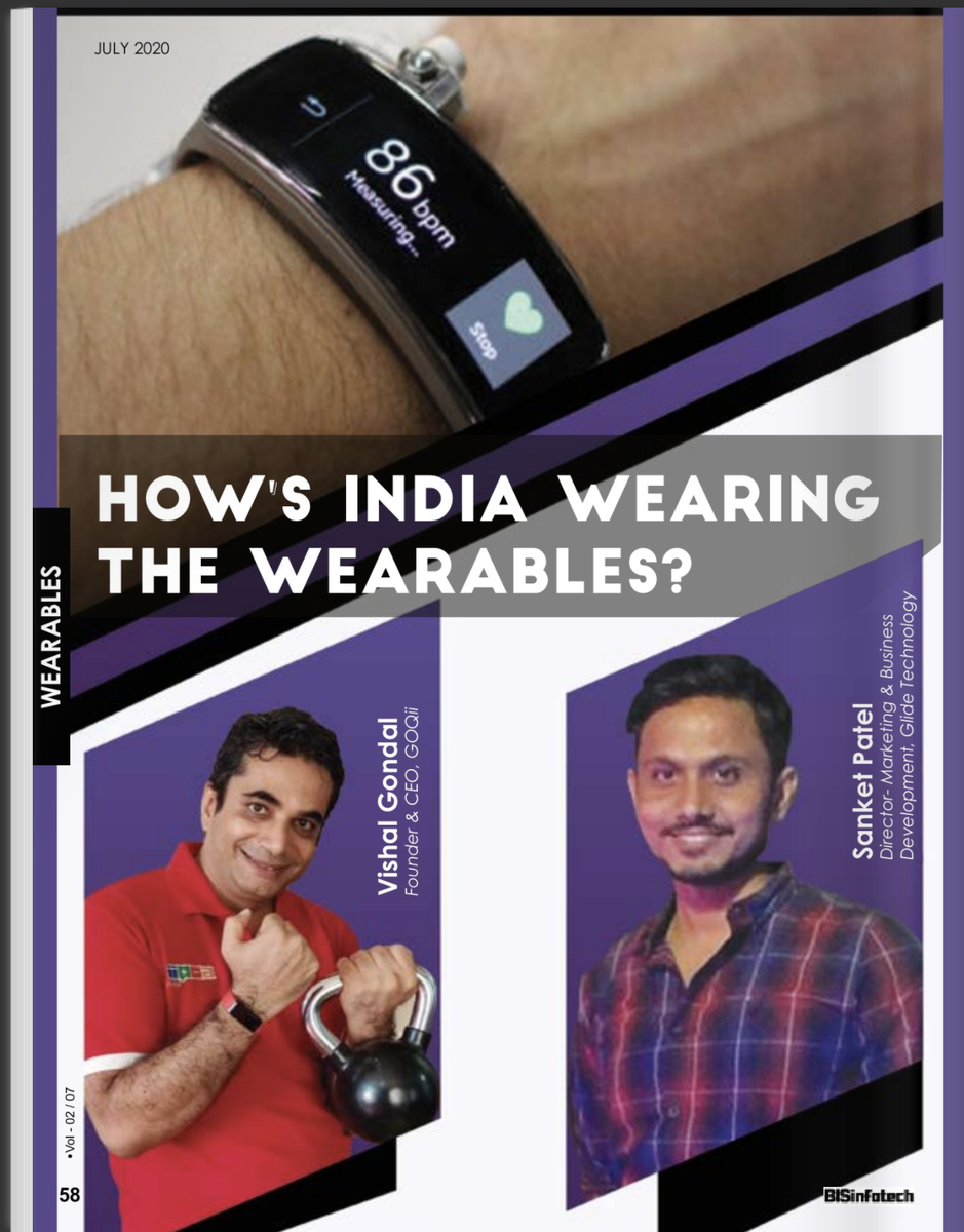 sanketupatel's tweet photo. Interview Article with @bis_infotech Magazine - July 2020 Edition on Indian Market for Wearables, Trends & Challenges: How’s India Wearing the Wearables? - https://t.co/VY2wMfQNK3…/
#Wearables #WearableTech #FitnessTech #Innovation #Covid19solutions #GlideTechnology #Startups https://t.co/YNrRRNsMoV