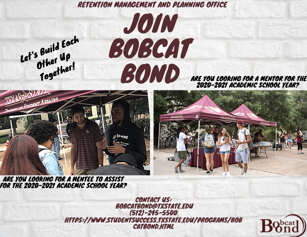Come and join us for the upcoming academic year❗️Applications are below ❗️
studentsuccess.txstate.edu/programs/bobca…
#StudentSuccessCares #TXST