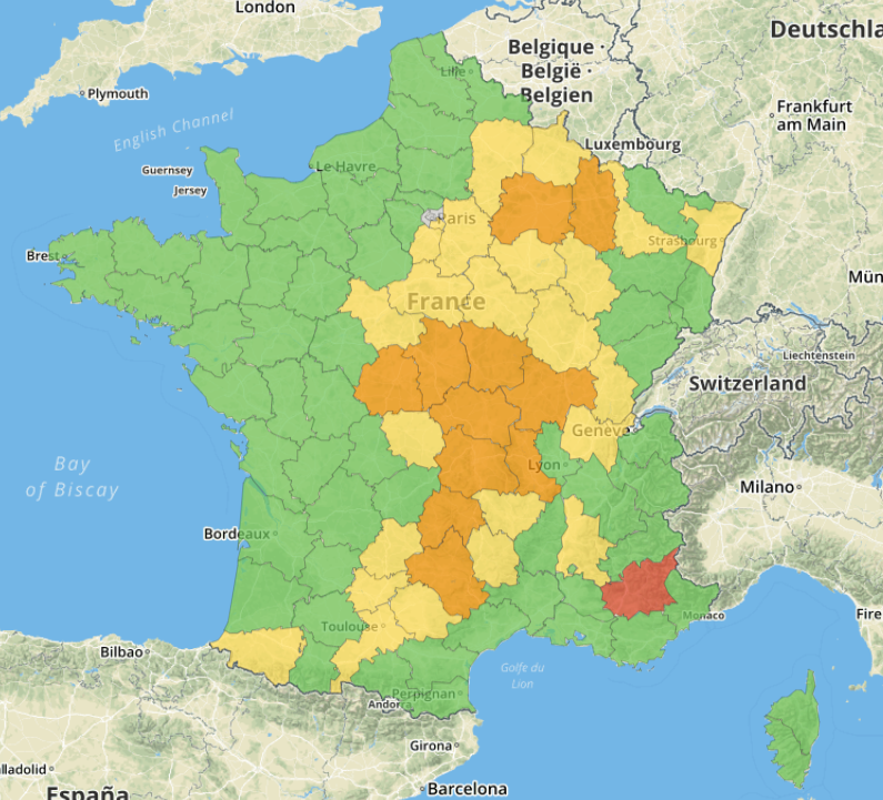 #Sécheresse #département #Loire | le #cumul #pluviométrique des 30 derniers jours correspond à une situation de grande #sécheresse (événement attendu 1 fois tous les 20 ans), extrême dans le secteur de Saint-Victor-sur-#Rhins (1/50 ans) - bit.ly/30zcEv4  <a href="/NewsFromImaGeau/">ImaGeau</a>