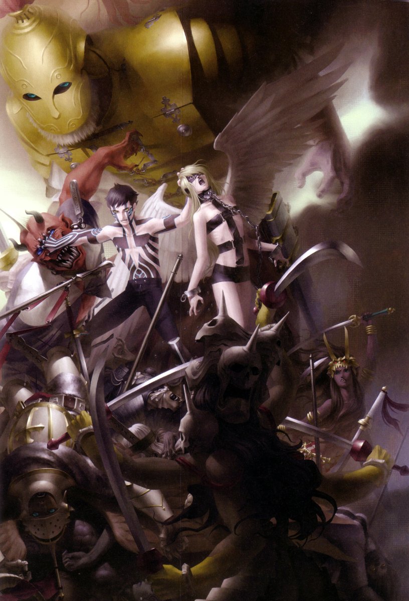 Dreamboum's tweet photo. You guys are going to go crazy when you'll get to play Nocturne. It was Kazuma Kaneko's magnum opus as an artist and designer. 

Kaneko was unmatched when the game released, a cold-blooded killer who released the most fascinating post-apocalyptic game ever imo https://t.co/XbOjjFUjOh