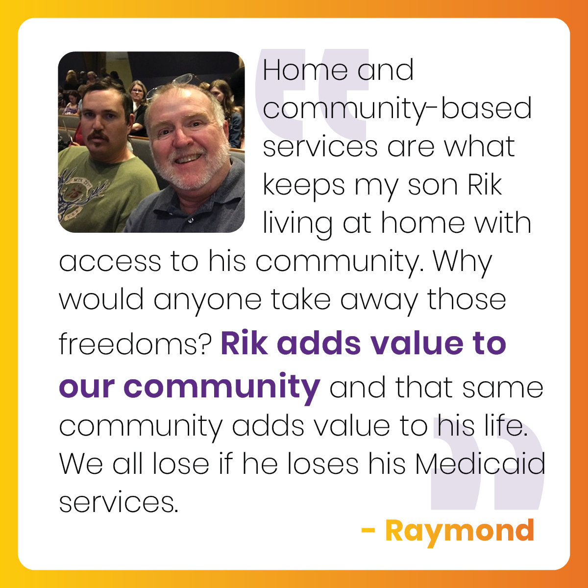 Everyone deserves the supports &amp; services they need to live independently in the community. The House has already voted on a bill providing dedicated $ for home + community-based services. Now the Senate must act. They need 2 hear from you: bit.ly/2COvhmP #WeAreEssential