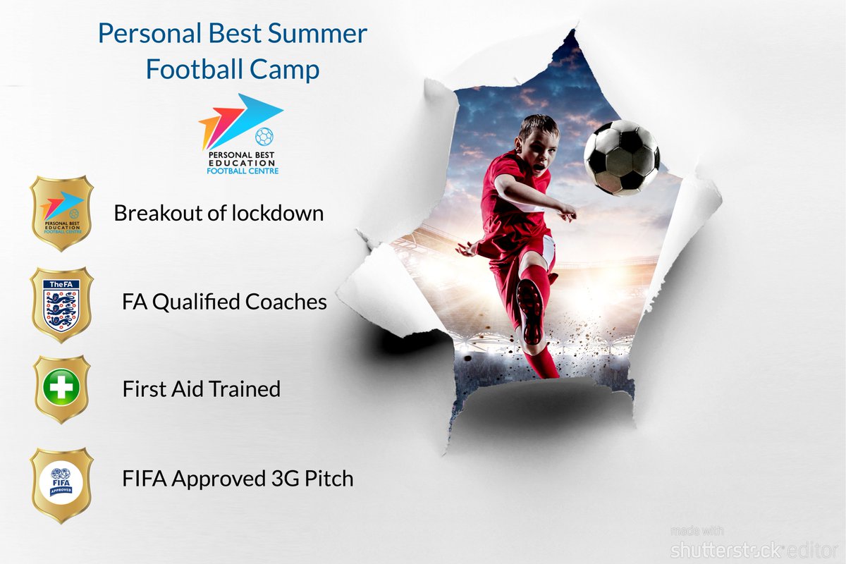 PBED_FC's tweet photo. 🎙 Personal Best Football Camp Summer 2020!
⚽️  Following the FA update, we are excited to now offer competitive training &amp; match play! 
🌍  Mountbatten School, SO51 5SY. 
📆  27th July - 28th August (Monday - Friday) 
⏱ 08:30 - 17:30 
📥 Book here: https://t.co/j2xibrFILp https://t.co/3WHhMGVJEs