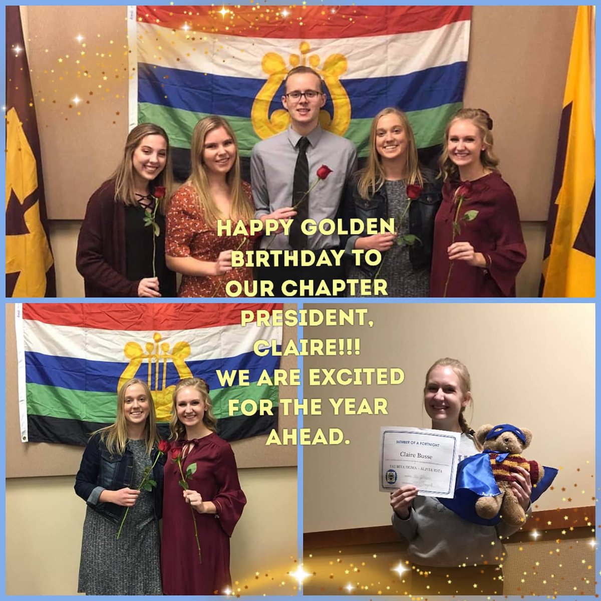 TBSAlphaIota's tweet photo. Happy Birthday, Claire! Hope you have a golden day!! https://t.co/Iw3PSwANrS