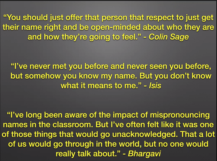 Lyricalswordz's tweet image. At the #RethinkLearningSummit, @cutiablunt finishes her keynote with three quotes from students. It&apos;s so important to recognize and uplift the humanity of each of our students--and we start by honoring their names.