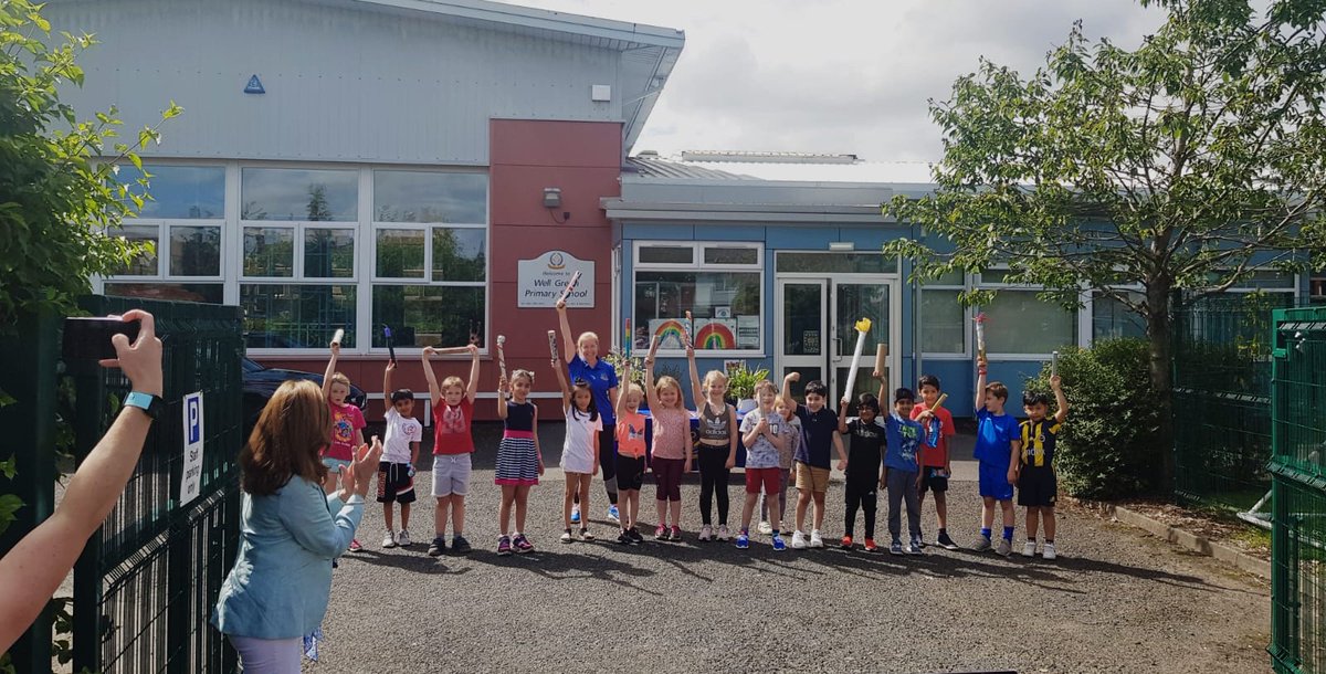 Congratulations to our Year 2 children who completed a socially distancing relay yesterday 🏃‍♀️🏃🏻Ms George started the race and each child had to run to the next person wave their baton for the next one to go! Fantastic running by all everyone received a medal.